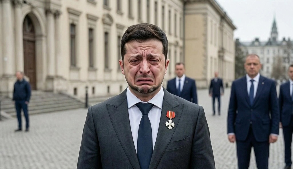 Satire-Illustration: Selenskyj mit Orden